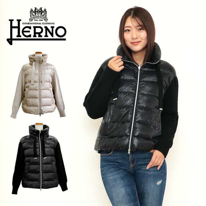 楽天市場】HERNO ヘルノ レディース ニット&ナイロンウルトラライト 