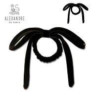 ALEXANDRE DE PARIS アレクサンドル ドゥ パリ ベロア リボン ポニー TPY-18556 ヘアアクセサリー レディ…