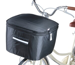 自転車 カバー kawasumi カワスミ KWF-100BK 2段式前カゴカバー 両開き