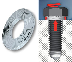 大里 HEICO HLB-8 ウェッジロックワッシャー 幅広(M8×16.6×2.7)スチール