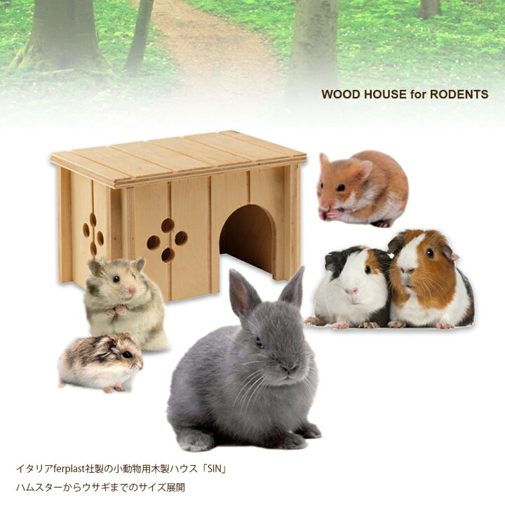楽天市場】イタリアferplast社製 小動物用 木製 ハウス SIN 4647 ウッドハウス : ＰＡＬＭＹ ＥＸＰＲＥＳＳ