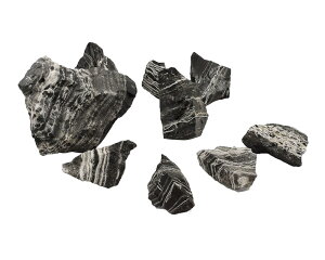 ●【カミハタ】アクアリウムロック 黒賢石(こっけんせき)レイアウトセット 神畑養魚