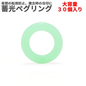 【当店限定!全品ポイント3倍】 ペグ用 蓄光 リング 30個入 キャンプ シリコン アウトドア 転倒防止 目印 明るい 安全 ペグリング 高弾力 高柔軟 キャンプ ギア テント 30-PEGLI 送料無料 CM