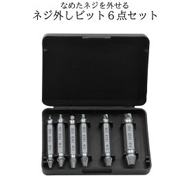 【当店限定！全品ポイント3倍】 ネジ外しビット 6本セット シルバー ドリルビット ドリル ビット なめたネジ ネジ取り 潰れたネジ なめたボルト 簡単 取り外す DIY 工具 家具 NEJIX 送料無料