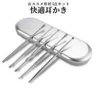 【1000円 ポッキリ】 耳かき 5本 セット ケース付き 耳掃除 イヤー 耳かき ミミカキ ステンレス クリーナ…