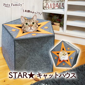 ＼ご愛顧感謝デーP3倍／猫 ハウス ベッド 洗える 星 猫の家 隠れ家 猫ハウス フェルト キャットハウス 猫ベッド ネコベッド ペットベッド 猫家具 おしゃれ かわいい ペットハウス オシャレ クッション ネコハウス ねこハウス 猫用ハウス ペット用ベッド