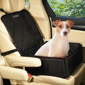 ＼マラソン大幅ポイントUP／犬 ドライブボックス 外が見える 助手席 小型犬 中型犬 2Way ペット ドライブシート ス 防水 洗える ドライブベッド 猫 車用 軽自動車 普通車 飛び出し防止 ブラック 黒