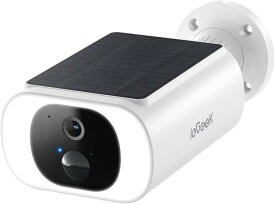 【64GBのSDカードが付属】ieGeek 防犯カメラ 屋外 ソーラー 一体型 ワイヤレス 300万画素 電池式 120日超長待機 大容量バッテリー 電源不要 監視カメラ ワイヤレス 夜間カラー パンチルト 電池式 パネル付き wifi 車上荒らし 家庭用 スマホ