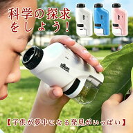 60〜120倍 観察ノート付き 持ち運び便利 野外観察に最適 携帯顕微鏡 自由研究に！小学生 プレゼントにも …