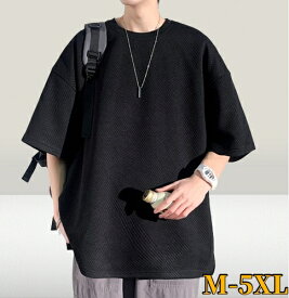 夏服 メンズ tシャツ メンズ 半袖 大きいサイズ 無地 五分袖 速乾性 柔らかい 服 メンズ