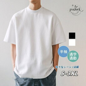 「数量限定 10%OFFクーポン」tシャツ メンズ無地 白 厚手 丈夫 透けない メンズ 半袖 襟の伸びない シンプル 無地 カットソー 形態安定 トレンド おすすめ　綿100％