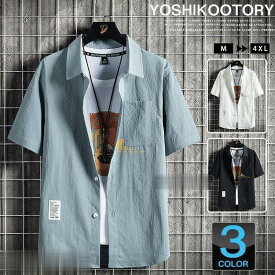 カジュアルtシャツ メンズ 半袖 ロゴ 白シャツ トップス メンズファッション 30代 40代 50代 夏服