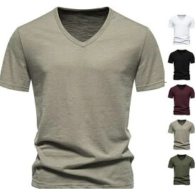 tシャツ メンズ 半袖tシャツ 半袖 Tシャツ Vネック 涼しい カジュアル 無地 シンプル お兄系 トップス 夏物