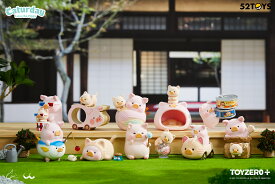 【8個入BOX】TOYZEROPLUS×CICI'S STORY 子豚LULU Caturday　猫との暮らしシリーズ　1BOX　大人買い　コレクション　フィギュア　フロッキー　ピギー　ねこ　海外トイ　香港　楽天　楽天市場