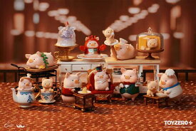 【8個入BOX】TOYZEROPLUS×CICI'S STORY　LULU the Piggy　PIGCHELIN　ルルザピギー　ピグシェリン　子豚ルル　　レストラン　1BOX　大人買い　コレクション　フィギュア　フロッキー　ピギー　ねこ　海外トイ　香港　楽天　楽天市場