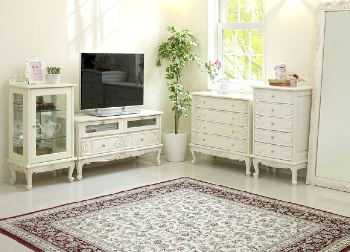 楽天市場】アンティーク 猫脚 テレビ台 白 ホワイト【Grace White  