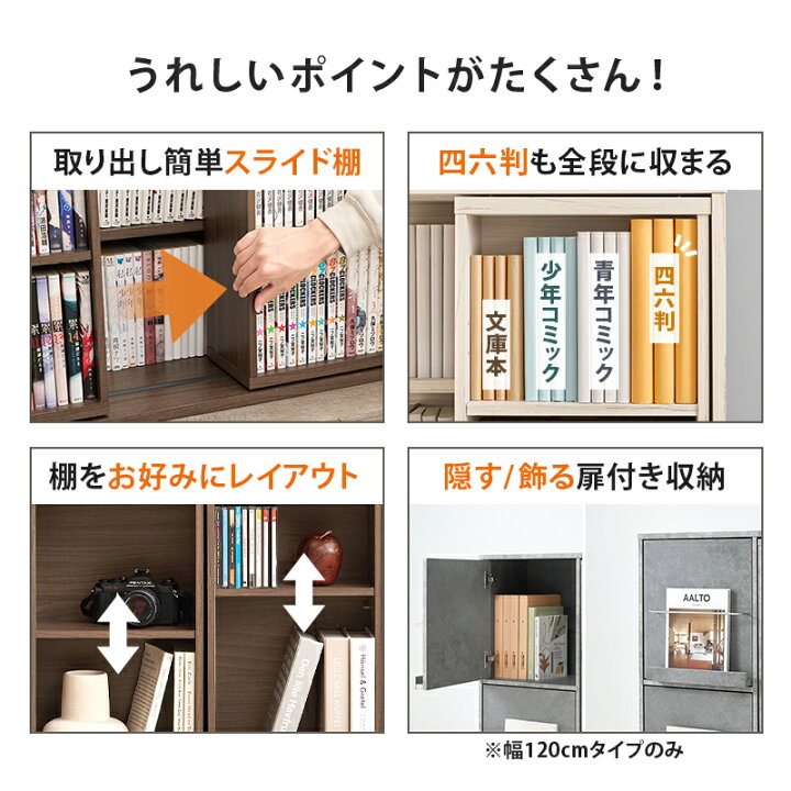 楽天市場】前後2列スライド式本棚 幅90/120【Libra】リブラ(本棚 大 