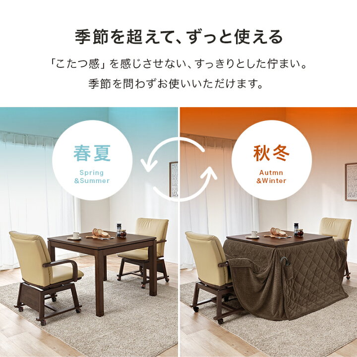 楽天市場】【5%OFFクーポンあり☆15日(水)限定】ダイニングこたつ4点 