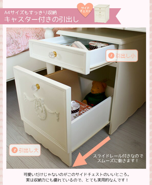 楽天市場】姫系 デスク 学習机 セット 3点 デスクセット (デスク 