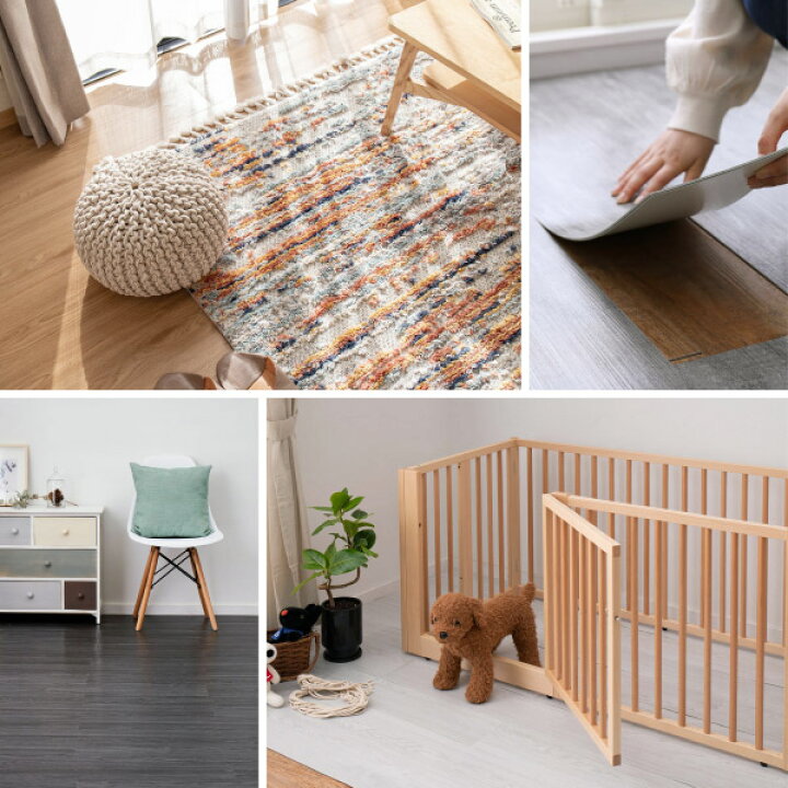 楽天市場】【72枚入】貼ってはがせる木目調フロアタイル 約91.4×15.2cm  