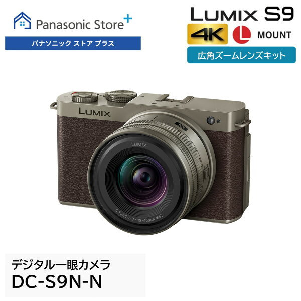 【公式店】 パナソニック フルサイズミラーレス一眼カメラ ルミックス Sシリーズ 広角ズームレンズキット チタンゴールド DC-S9N リアルタイムLUT エクステリア張り替え 高画質 高機能 手ブレ補正 動画 V-log