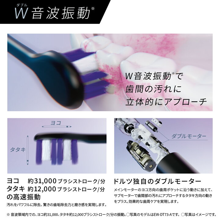 楽天市場】【公式店】 パナソニック 音波振動ハブラシ ドルツ 選べる2 