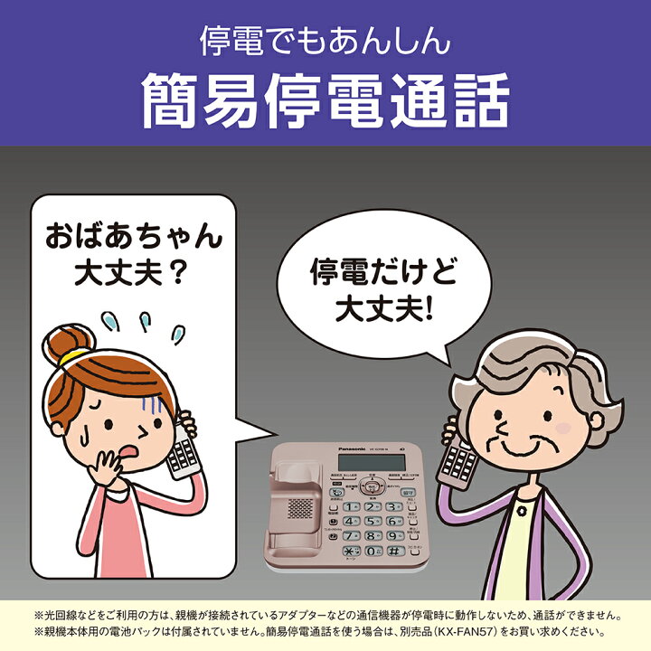 楽天市場】【公式店】 パナソニック コードレス電話機 子機1台付き 