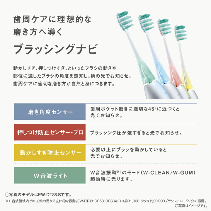 楽天市場】【公式店】 パナソニック W音波振動ハブラシ スマート 