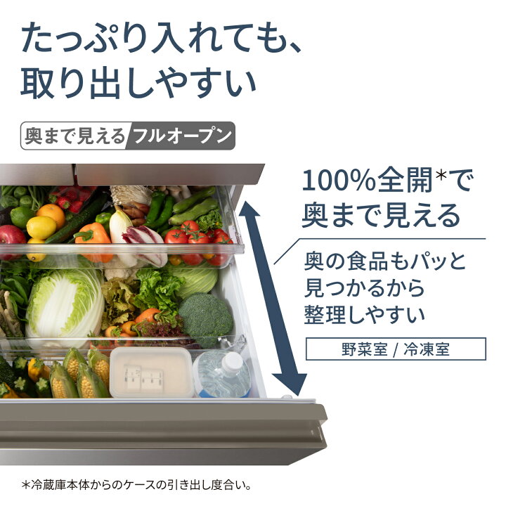 楽天市場】【公式店】パナソニック 冷蔵庫 457L 選べる2色 選べる開き  