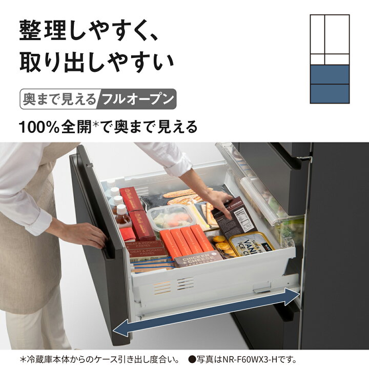 楽天市場】【公式店】パナソニック 冷蔵庫 551L 選べる2色 NR-F55WX3 