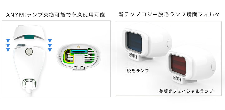 楽天市場】ANYMI PRO脱毛器（光フェイシャルカートリッジ付）脱毛器 