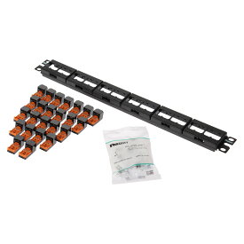 Cat5eモジュラーパッチパネルキット 24ポート