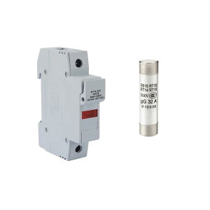 �q���[�Y�z���_�[ DIN ���[�����t�� �q���[�Y�z���_�[�����A�_�v�^�[ AC 380V-500V 10x38mm �Z���~�b�N�q���[�Y�t��