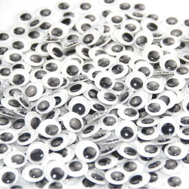 黒目 人形アイ 動く 目玉 貼り付け ドールアイ 人形目 おもちゃ DIY 手作り (7mm, 500pcs)