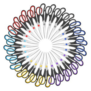 8 Scissors All Purpose Comfort-Grip Handles Sharp Scissors for Office Home School Craft Sewing Fabric Supplies, Student Teacher Scissor, Right/Left Handed