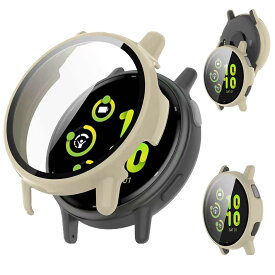 AIYYXX For Garmin vivoactive 5 カバー 3D 直角エッジ 超薄型 PC+ガラス素材 一体型 vivoactive5 カバー 対応 高透過率 キズ防止 指紋防止 簡単に取り付け・取 全面保護 ケース