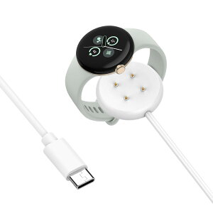 Google Pixel Watch3/2�Ή� �[�d�P�[�u�� 1m �}�O�l�b�g�� �}���[�d Fitbit Ace LTE/Versa 4/3�p (Type-C)