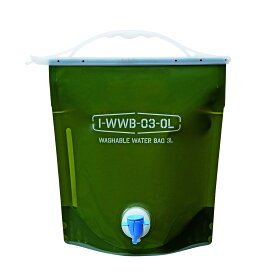 岩谷マテリアル (Iwatani Materials) 水タンク ウォッシャブル ウォーターバッグ 3L 5L 2個セット 洗える 乾かせる 注ぎやすいコック付き キャンプ レジャー 防災 コンパクトにたためる
