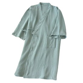 [WURHUDC] 甚平 レディース メンズ お揃い 春夏 ルームウェア パジャマ カップル 腰ひき 無地 前開き 半袖 ポケット付き 大きいサイズ 薄手 通気性 ナイトウェア 寝間着 部屋着 カジュアル 涼し