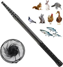 LorDerBing 虫取り網 むしとりあみ 伸縮式 魚とり網 昆虫採集セット 漁具 釣り用 虫キャッチャー 炭素材料 頑丈 長い 軽量 携帯便利 厚い手 トンボ 蝶 うなぎ アウトドアキャンプ 小動物 家庭用