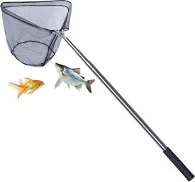魚とり網 タモ網 ステンレス鋼 折りたたみ式 ランディングネット 虫取り網 軽量 頑丈 三角網 水陸両用 玉網 動物捕獲用網 携帯便利 組み立て簡単 昆虫採集セット 漁具 ション釣り 川エビ タ