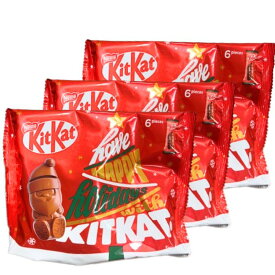 激安　赤【3個セット】ネスレ Kitkat キットカット ホリデイサンタ 6個入り クリスマスプレゼント
