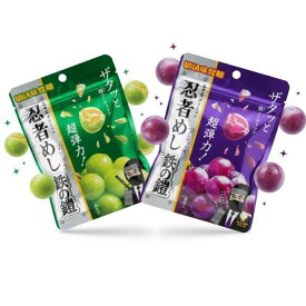 2個セット【鉄の鎧・ 食べ比べ】忍者めし 鉄の鎧 マスカット味*1　グレープ味*1 UHA 味覚糖マスカットグミキャンディ　雲グミ　 お菓子 入手困難お土産プレゼントクリスマス　ASMR動画が話題の★グミッツェル★　味覚糖詰め合わせ　 果汁の雫　 果実のしすく　果実のしずぐ