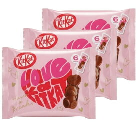 【3個セット・ピンク・6個入り】ネスレ Kitkat キットカット ハートフルベアー