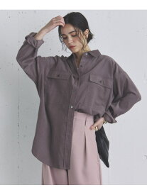 【SALE／60%OFF】アウトポケットコーデユロイシャツ DOUX ARCHIVES ドゥアルシーヴ トップス シャツ・ブラウス ホワイト ブルー【RBA_E】【送料無料】[Rakuten Fashion]