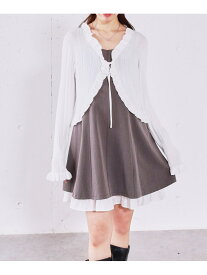【SALE／50%OFF】裾レイヤードミニキャミワンピース archives アルシーヴ ワンピース・ドレス ワンピース グレー ブラック【RBA_E】[Rakuten Fashion]