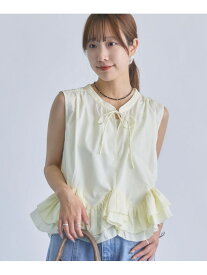 【SALE／50%OFF】【ONかわ】ラウンドフリルノースリブラウス archives アルシーヴ トップス シャツ・ブラウス イエロー ブルー ネイビー【RBA_E】[Rakuten Fashion]