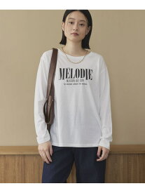 MELODIEロゴロンTee DOUX ARCHIVES ドゥアルシーヴ トップス カットソー・Tシャツ ブラウン グレー ホワイト【送料無料】[Rakuten Fashion]