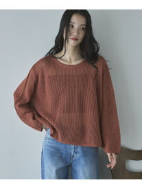 【SALE／60%OFF】透かし柄メッシュニット DOUX ARCHIVES ドゥアルシーヴ トップス ニット グレー【RBA_E】[Rakuten Fashion]