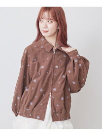 花柄刺繍コーデュロイブルゾン archives アルシーヴ ジャケット・アウター テーラードジャケット・ブレザー ベージュ ブラウン【送料無料】[Rakuten Fashion]